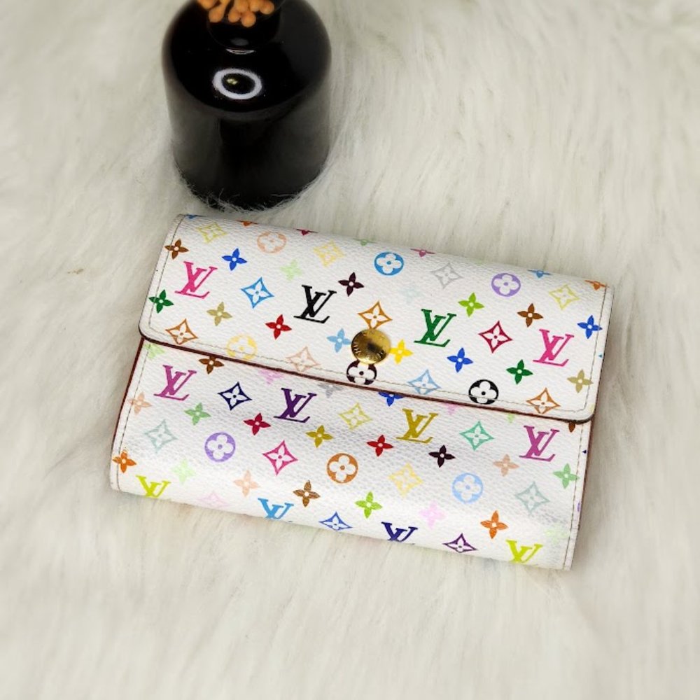CA1078- Louis Vuitton Multicolore Portefeuille Alexandra Trifold Wallet